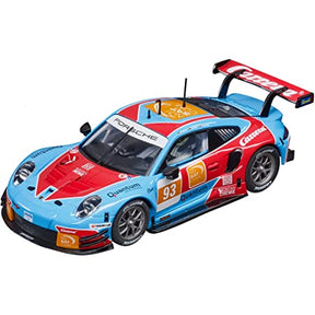 Slot car of a blue and red Porsche 911 RSR race car, number 93 for Carrera Evolution 20027645
