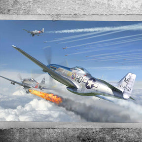 P-51D Mustang dogfighting in the sky, smoke trails visible for Waltersons 873010A