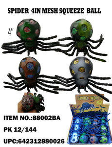 Squeeze 6in Spider with Jelly Beads |  88002BA | BVP-BVP-[variant_title]-ProTinkerToys