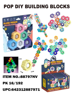 Colorful, hexagonal building blocks for creative, tactile play for BVP 88797
