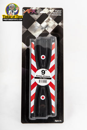 Black and red striped track accessory for RC cars, 9 inches long for AFX/Racemasters 70612