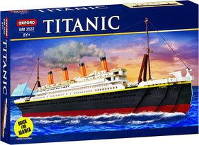 Model kit box art showing a detailed, assembled model of the Titanic ship for Oxford OXF3522