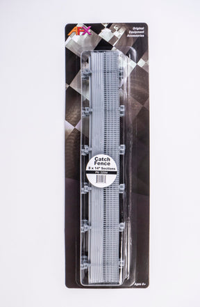 Black and white checkered packaging for AFX Catch Fence, 8 x 14" sections for AFX RaceMaster 22054