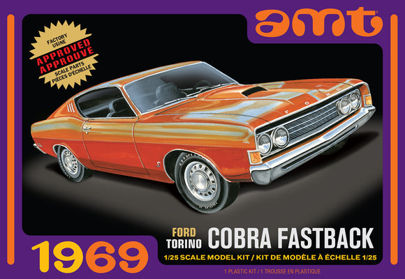 1969 Ford Torino Cobra Fastback 2T 1:25 Scale | AMT1217  AMT Model-AMT-[variant_title]-ProTinkerToys
