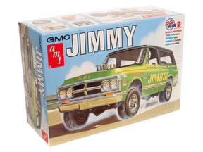 Box art for a 1972 GMC Jimmy 1/25 scale model kit for AMT AMT1219