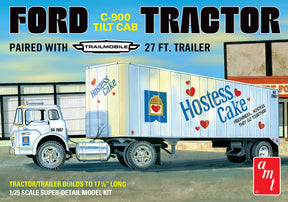 Ford C900 truck and trailer model kit, 1/25 scale, ready for assembly for AMT AMT1221