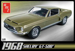 1/25 scale model kit of a 1968 Shelby GT-500 sports car for AMT AMT634M