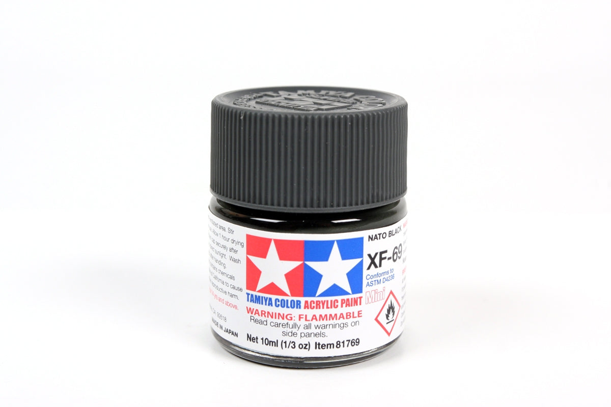Acrylic Mini Xf-69 Nato Black (10ml) | 81769 | Tamiya