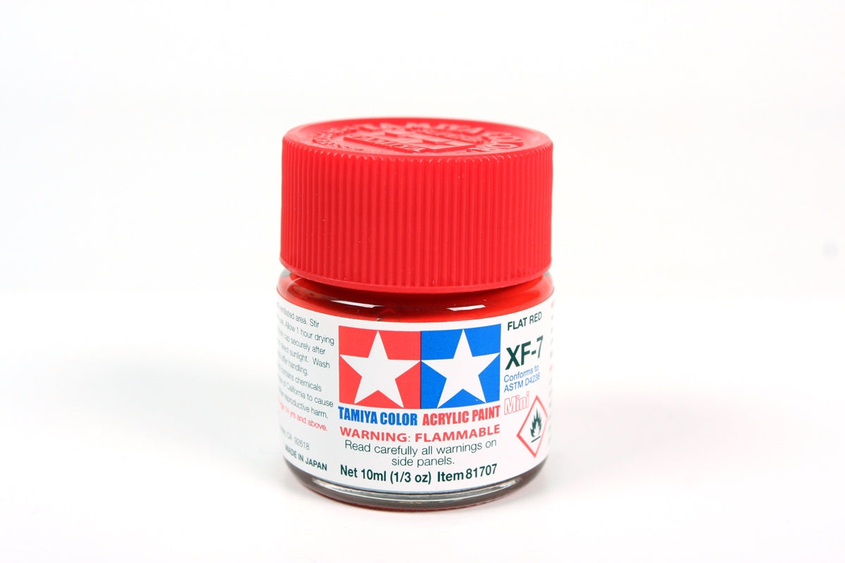 Acrylic Mini Xf-7 Flat Red (10ml) | 81707 | Tamiya