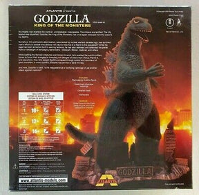 Godzilla figure on a glowing, ruined cityscape base for Atlantis Model Co ALM466