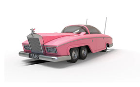 Pink Thunderbird FAB-1 car model with silver trim and antennae for Scalextric C4479