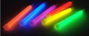 Rainbow glow sticks arranged in a row, showing various bright colors for BVP 88753