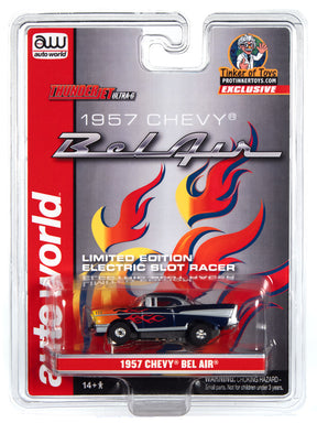 Slot car of a 1957 Chevrolet Bel Air electric slot racer for Auto World CP7817