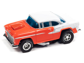 Red and white 1955 Chevy Bel Air toy car for Auto World