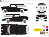 Classic Black & White | 1955 Chevy Bel Air Nomad | CP7981 | Auto World