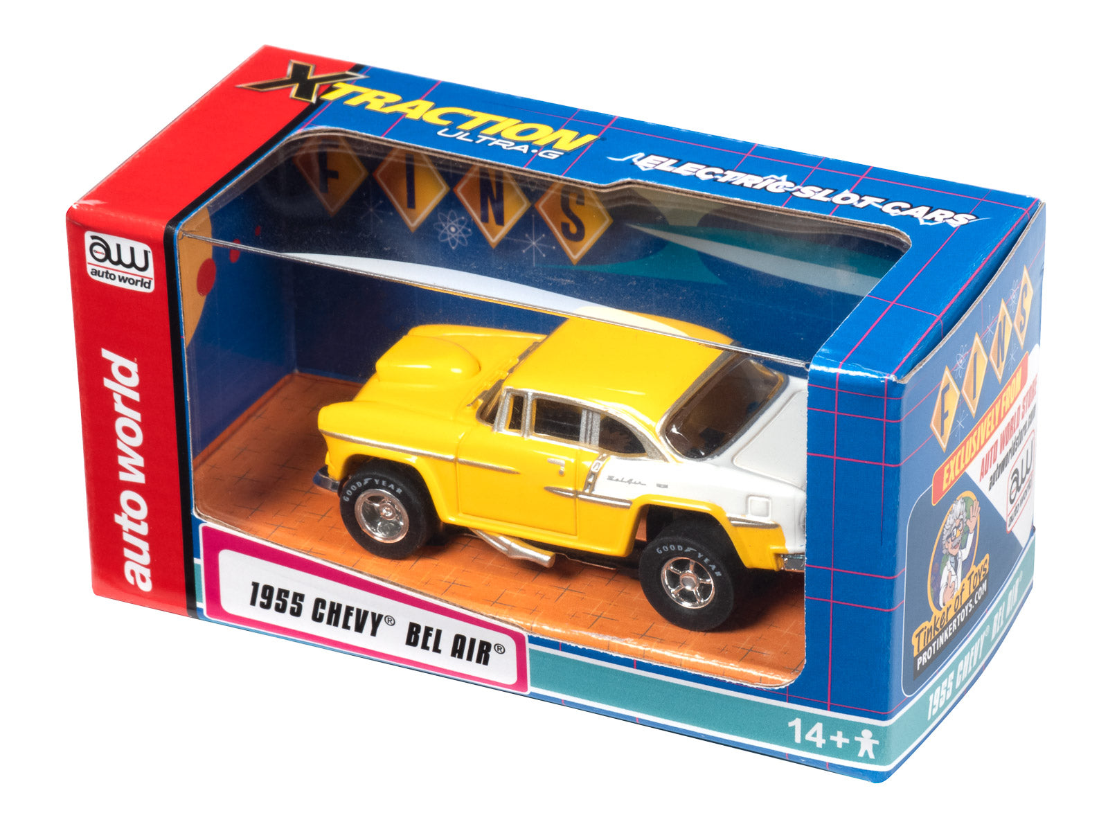 1955 Chevy Bel Air Classic Yellow & White | CP7983 | Auto World