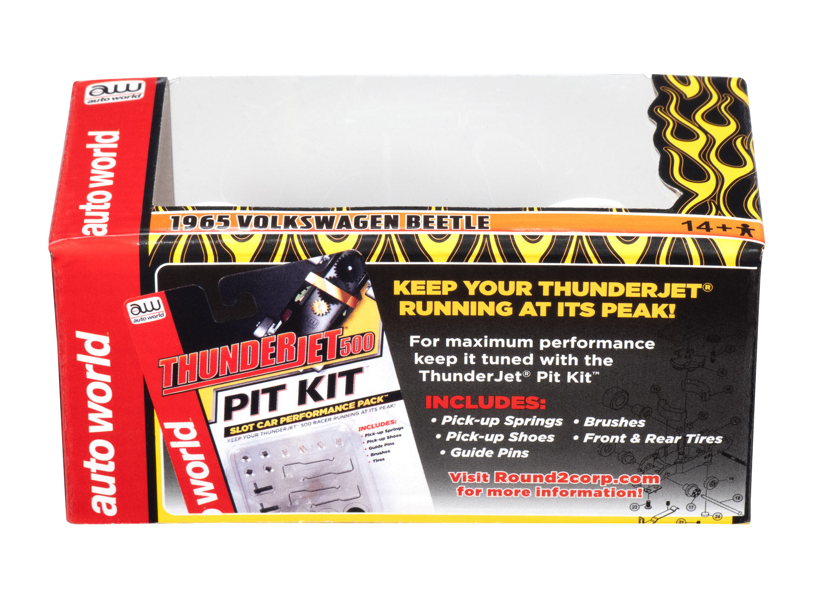 1965 Volkswagen Beetle Black with Yellow Flames | CP7985 | Auto