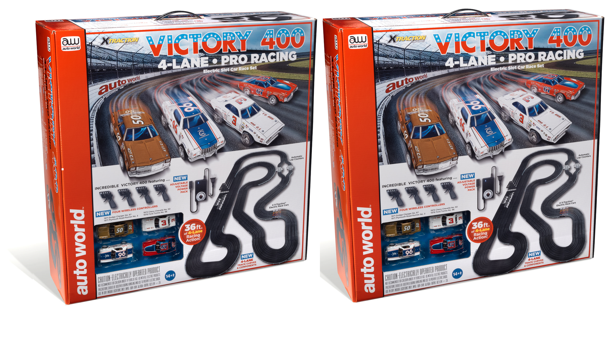 36 Victory 400 4 Lane Pro Racing Slot Car Race Set SRS345 Auto Wo ProTinkerToys