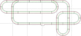 Track Only Layouts Black Track HO Scale | Assorted Sizes | Auto World Track