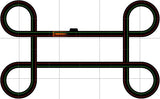 Track Only Layouts HO Scale | Assorted Sizes | Auto World Track-Auto World-Circuit 6 XLG | SRS006 | Autoworld Track-ProTinkerToys