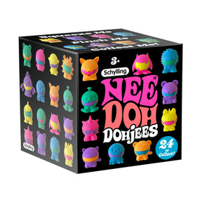 Toy box featuring colorful, squishy collectible figures for children for Schylling DJ