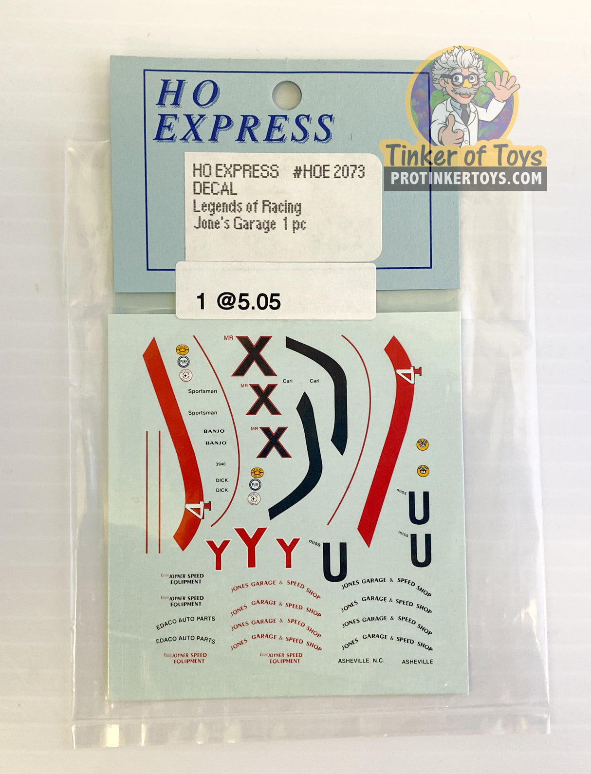 Slot Car Decal Sticker Pack | 2070-2079 | HO Express-American Line-K-Decal Legends of Racing Jone's Garage-ProTinkerToys