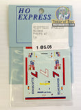 Slot Car Decal Sticker Pack | 2100-2109 | HO Express-American Line-K-Decal Philips #7-ProTinkerToys