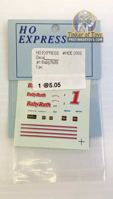 Slot Car Decal Sticker Pack | 2050-2059 | HO Express-American Line-K-Decal #1 Baby Ruth-ProTinkerToys
