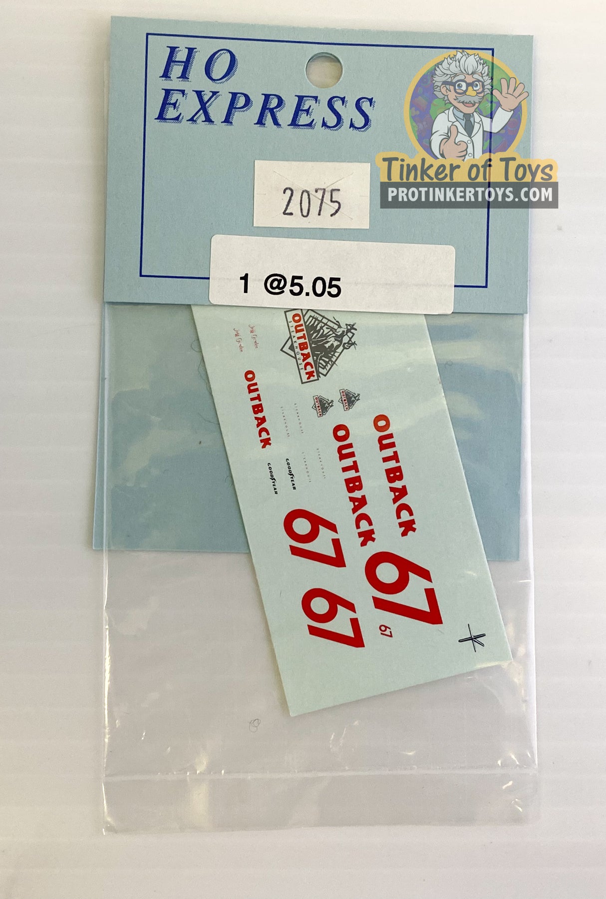 Slot Car Decal Sticker Pack | 2070-2079 | HO Express-American Line-K-Decal #67 Outback Steakhouse-ProTinkerToys