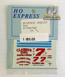 Slot Car Decal Sticker Pack | 2070-2079 | HO Express-American Line-K-Decal #7 Clabber Girl-ProTinkerToys