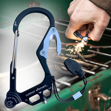 Fire Escape Multitool Carabiner | Fire Escape | Outdoor Element-Outdoor Element-Fire Escape BlackForest-ProTinkerToys