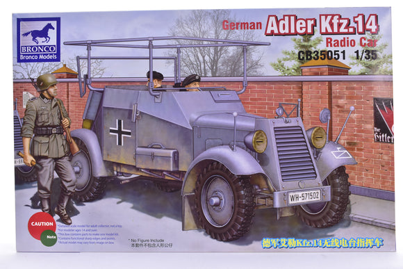 German Adler Kfz.14 Radio Car 1:35 Scale | CB35051 | Bronco Models