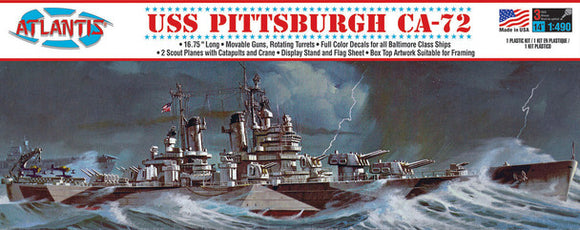 USS Pittsburgh CA-72 Heavy Cruiser Plastic Model Kit | ALM457 | Atlantis Model Co.-Atlantis Model-[variant_title]-ProTinkerToys