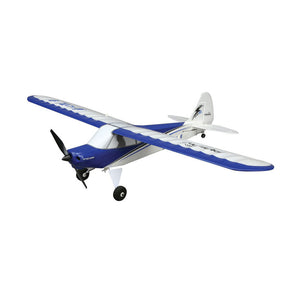Blue and white model airplane kit, ready to fly for HobbyZone HBZ44000