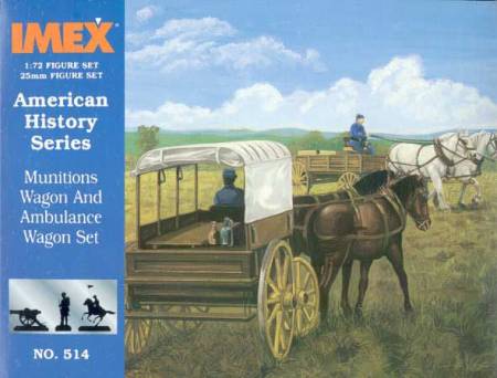 Munitons Wagon & Ambulance Wagon  American Civil War 1:72 Figure Set | 514 | IMEX-Imex-[variant_title]-ProTinkerToys