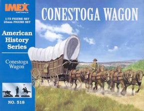 Conestoga wagon pulled by oxen in a historical American scene for IMEX 518