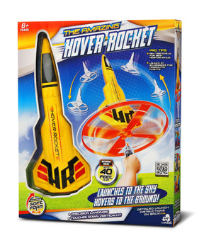 Yellow and black toy rocket launcher box showing a toy launching into the air for U.S. Toy Co 4823