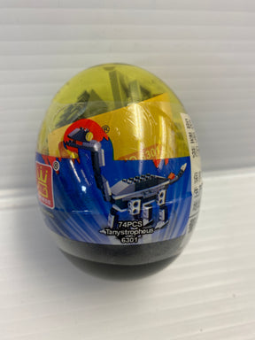Dinosaur egg toy packaging showing a Tanyostropheus model for IMEX Model Company WAG63016