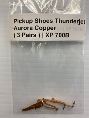Copper model train pickup shoes, 3 pairs, for Aurora XP 700B for Model Motoring (Lock and Joiner Aurora)
