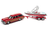 Johnny Lightning Gone Fishing/Truck and Trailer/Hulls & Haulers (B) | JLBT015 | Johnny Lightning-Round 2-Chevy Caprice With Boat & Trailer | JLBT015-B-1-2 | Johnny Lightning-ProTinkerToys