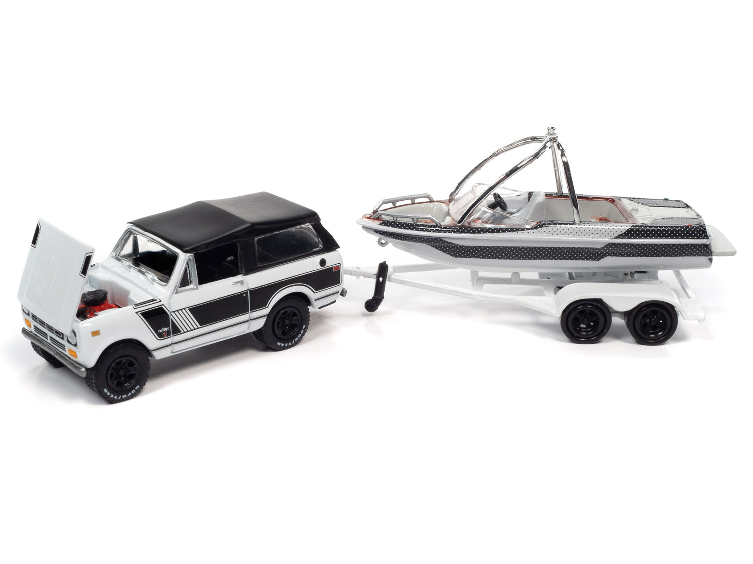 Johnny Lightning Gone Fishing/Truck and Trailer/Hulls & Haulers (B) | JLBT015 | Johnny Lightning-Round 2-1979 International Scout II With Boat & Trailer | JLBT015-B-1-3 | Johnny Lightning-ProTinkerToys