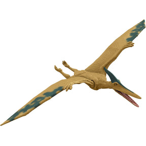 Dinosaur action figure in mid-flight with outstretched wings for Mattel GWT54
