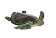 Sea turtle figurine, dark green shell, resting on white background for Mamejo MAJ12813