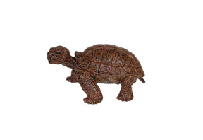 Small, brown tortoise figurine with textured shell and limbs for Mamejo MAJ22237