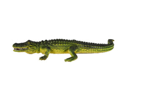 Green alligator model, lying on white background for Mamejo MAJ22387