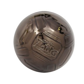 Dark brown golf ball with embossed "ZING" logo for ZG701