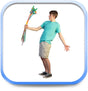 Boy holding colorful candy art sticks, demonstrating the fun of Pucker Power for Creative Concepts CPPFTASM
