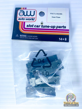 Slot car tune-up parts: gear plates for model trains for Auto World PSCTJ