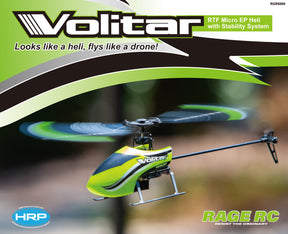 Yellow and black micro helicopter toy flying outdoors for Rage R/C RGR6000