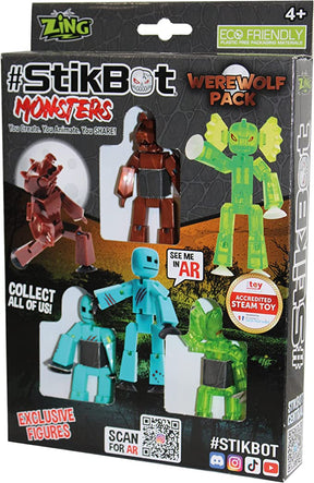 StikBot Werewolf 3-pack action figures for collecting and playing for KlikBot SB590